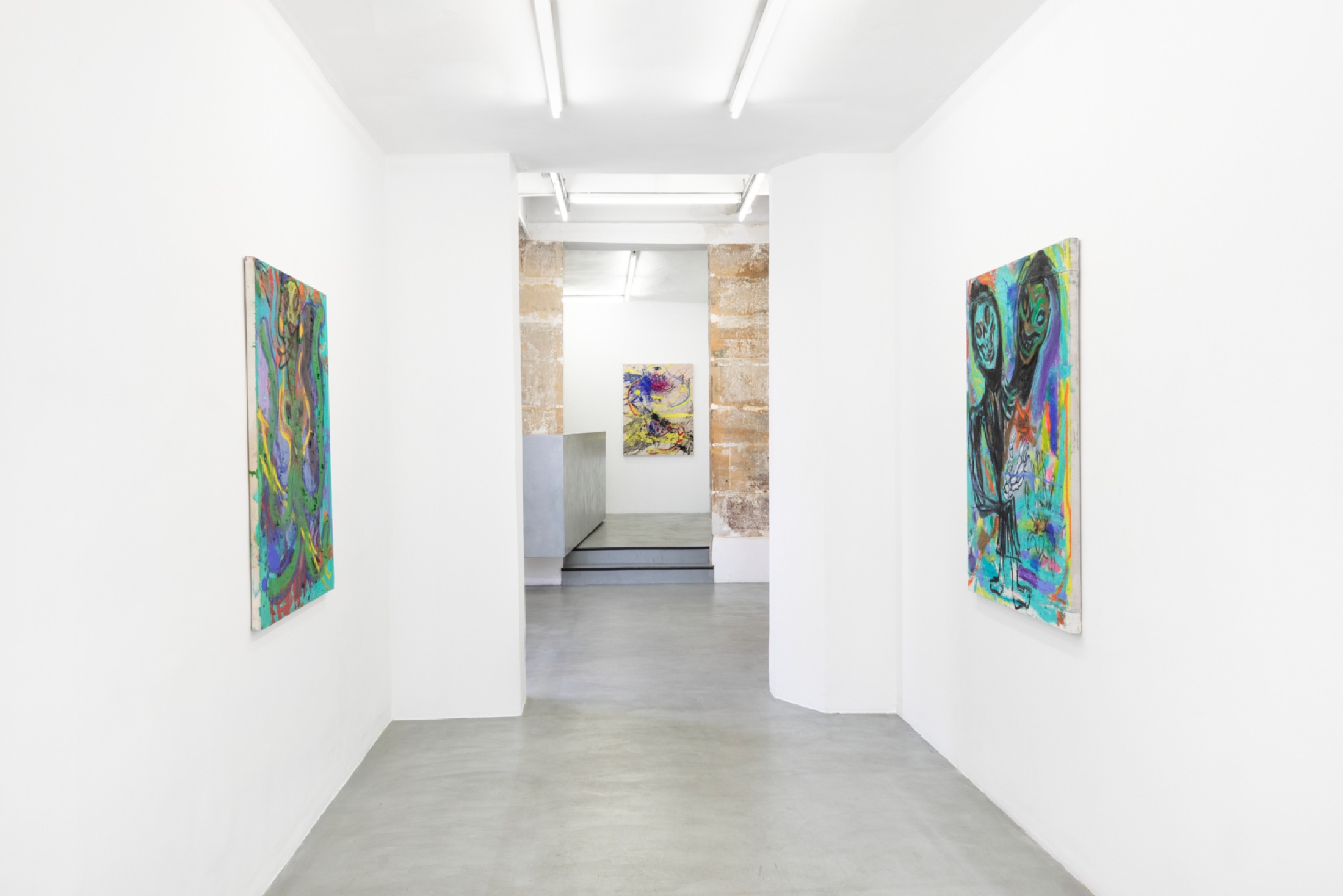 Installation view of A.K.A. PSYCHOPOMP, Bremond Capela, Paris, France, 2025